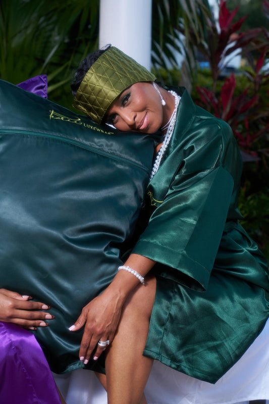 Midnight Pine Robe & Pillowcase gift set